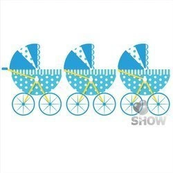 Paper Garland Strollers Blue (1-pack.)
