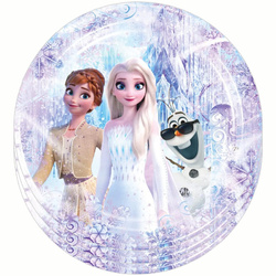Papierowe talerzyki „Kraina Lodu” – Elsa, Anna i Olaf – 10 szt.