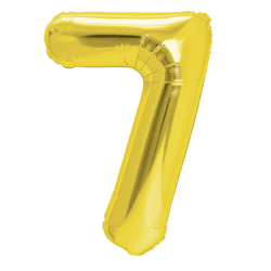 Fóliový balónek číslo "7" zlatý ( 100cm.)