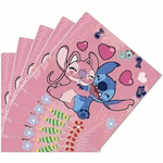 Serwetki Papierowe "Lilo & Stitch – Love Edition" – 20 szt., 17x17 cm