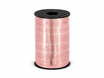 Stuha na balónky růžová zlatá pokovená (5mm*225m)