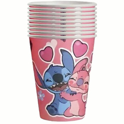 Papírové kelímky "Stitch and Angel" - 10 kusů