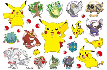 Pokemon tattoos for kids, Pikachu (1 pc)