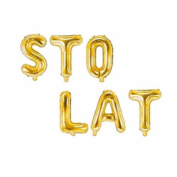 Foil balloons Golden inscription STO LAT (40 cm.)