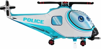 Police Helicopter Foil Balloon, Grabo