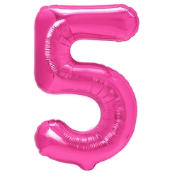 Foil Balloon Number "5" Pink (100cm.)