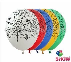 Cobweb printed rubber balloons (10 pcs.)