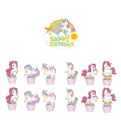 Magic Toppers with Unicorns - Birthday Cake Decoration (12+1)