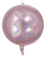 4D Pink Gold Brocade Foil Balloon 18" (45cm.)