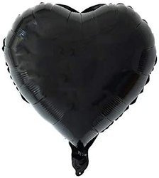 Fóliový balónek Srdce černá 18" (45cm).)