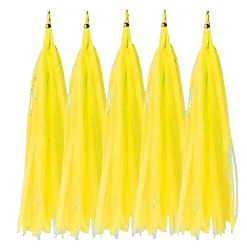 Tail for Balloons Yellow, Tassel (5pcs)