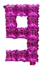 POP IT 9 Růžová (40cm) Fóliové číslo