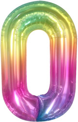 Фольгована кулька номер "0" веселка (100 см.)