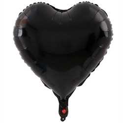 Balon Foliowy Serce Czarne 18" (45cm.)