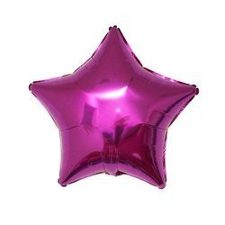 Зірка з малинової фольги 18" (45см).)