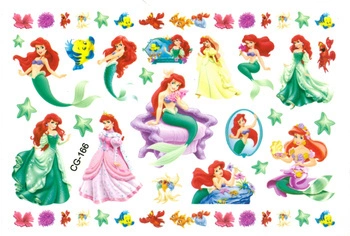Tattoos for Kids Princess, Mermaid (1 pc)