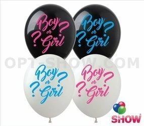 BOY OR GIRL printed rubber balloons? (10 pcs.)