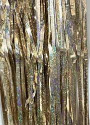 Kurtyna Dekoracyjna Holo Białe Złoto 100x200cm