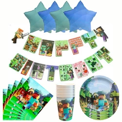 Minecraft Birthday Set - Pixel Decorations (45 items)