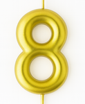 Swieczka urodzinowa złota w kształcie cyfry "8"