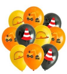 Printed rubber balloons Transportation, Cars, (10 pcs.)