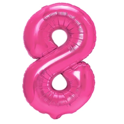 Balon Foliowy Cyferka "8" Różowa (100cm.)