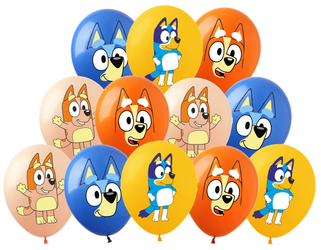 Gumové balónky s potiskem Bluey dog (12 ks).)