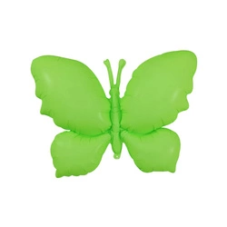 Green foil balloon in the shape of a butterfly