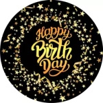 Papírové talíře Happy Birthday (10 ks).)