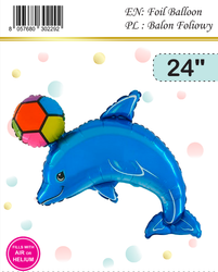 Foil Dolphin Balloon with Ball , Grabo