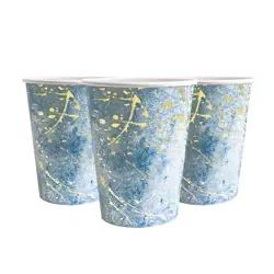 Paper Cups Blue Marble (10 pcs.)