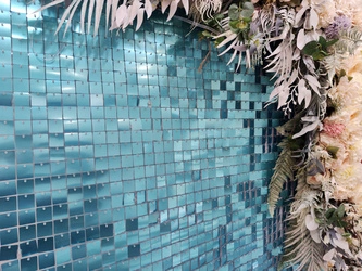 Dark Turquoise Matte Sequin Panels (30cm*30cm)