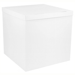 Exclusive White gift box for balloons, 70x70 cm