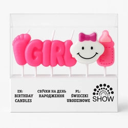 Urodzinowe świeczki „GIRL” – wyjątkowa dekoracja dla małej księżniczki