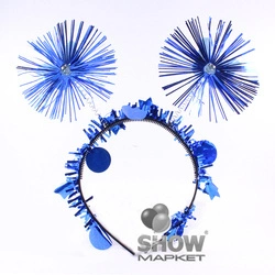 Plastic Headband Blue Butterflies