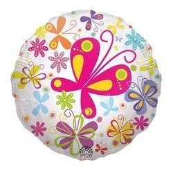 фольгована повітряна кулька Метелики 18" (45см).)