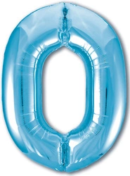 Foil Balloon Number "0" Blue (100cm.)