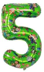 Foil Balloon Number "7" Spider Red/Blue (100cm.)