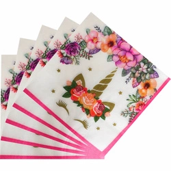 Paper napkins with unicorn decoration for birthdays and parties 20 pcs.