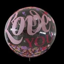 Повітряна кулька з написом LOVE YOU (18 дюймів)