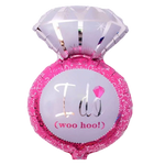 Balon Foliowy Obrączka "I Do" Różowa
