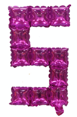 Foil Number POP IT "5" Pink (40cm)