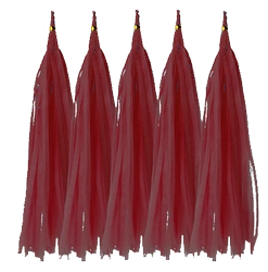 Ogon do balonów Bordowy, Tassel (5szt)