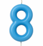 Świeczka Cyferka "8" – Niebieska
