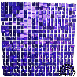 Panele Cekinowe Holograficzne Fioletowe ŁM (30cm*30cm)