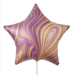 Foil Marble Purple Star 18" (45cm).)