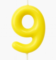 Candle Number "9" - Yellow