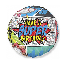 Fóliový balónek Happy Birthday 18" (45 cm), FLEXMETAL™