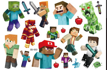 Dětské herní tetování, Minecraft, Pixels (1 ks)