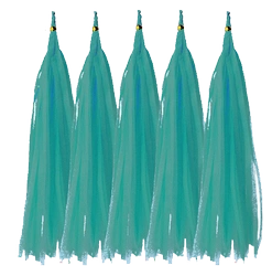 Tail for Balloons Turquoise, Tassel (5pcs)